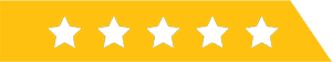 graphic of five stars on a yellow background