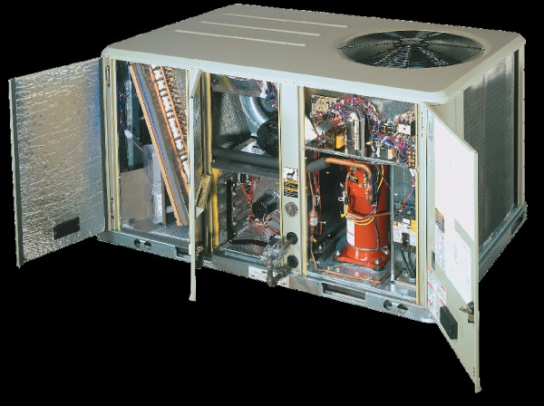 A Cutaway image of a Trane Commercial AC Unit