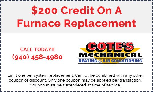 Coupon for a furnace replacement